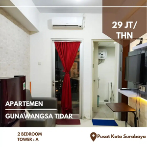 29 Juta/Tahun 2 BR apartemen gunawangsa Tidar