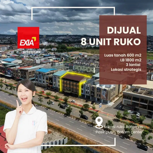 Dijual 8 unit Ruko 3 lantai Pasir Putih batam Cocok bangun hotel dll