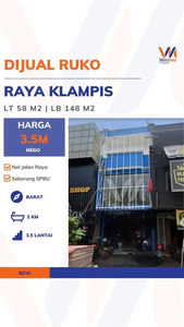 Dijual Ruko Raya Klampis Surabaya Timur