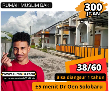 Dijual Rumah Baki ±8 Menit ke Sekolah Al Azhar Solobaru