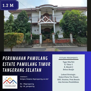 DIJUAL RUMAH DI PERUMAHAN PAMULANG ESTATE TANGERANG SELATAN - CESSIE