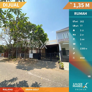 Dijual Rumah Murah Area Eksklusif Cluster di Araya Golf Malang