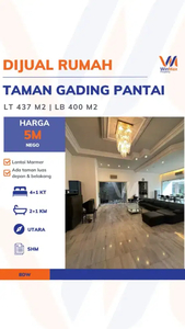 DIJUAL RUMAH TAMAN GADING PANTAI