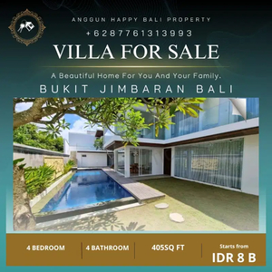 dijual villa minimalis murah Jimbaran Bali