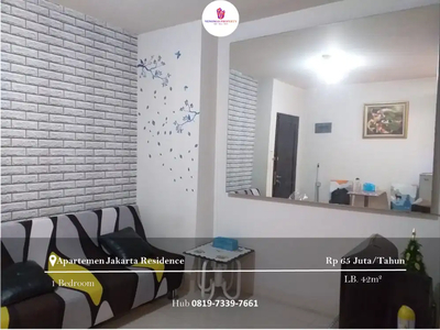 Disewakan Apartment Jakarta Residence 1 BR Furnished High Floor