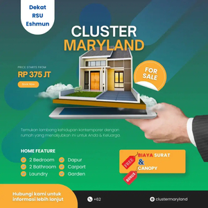 Rumah Cantik Minimalis Berkualitas Cluster Maryland Medan Marelan