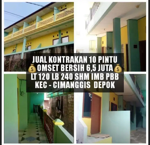 JUAL KONTRAKAN 10 PINTU DI CIMANGGIS DEPOK