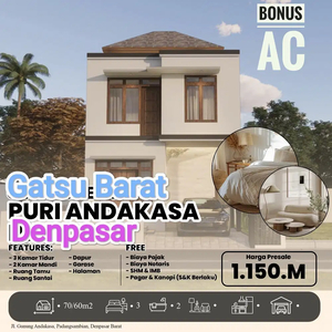 Jual Rumah Minimalis Murah Andakasa Gatsu Barat Denpasar Bali