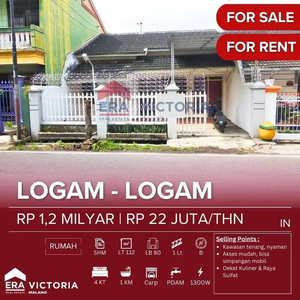 Rumah disewakan di jl emas Sulfat Blimbing Malang