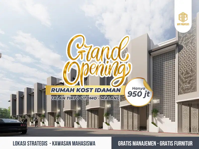 Rumah Kost Dijual Malang 500 meter dari Kampus UMM