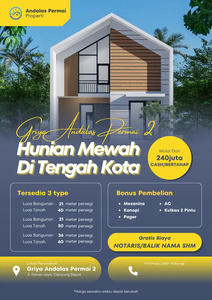 RUMAH MEZANINE SHM DEKAT STASIUN DEPOK