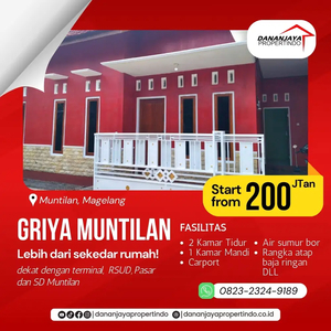 RUMAH MINIMALIS MODERN HANYA 200JTAN MUNTILAN