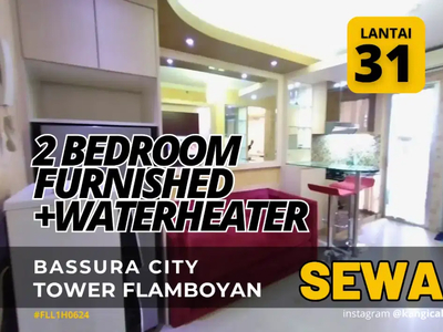 Sewa 2 Bedroom Furnished Ada Waterheater Apartemen Bassura City