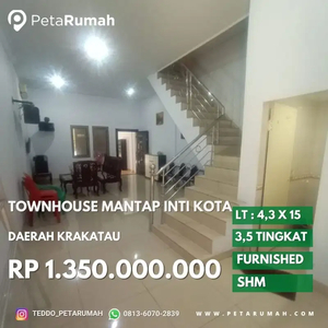 townhouse furnished Jalan bukit barisan daerah krakatau