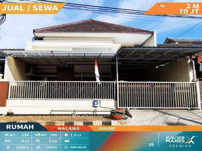 Dijual Rumah Siap Huni di Daerah Sulfat Blimbing Kota Malang