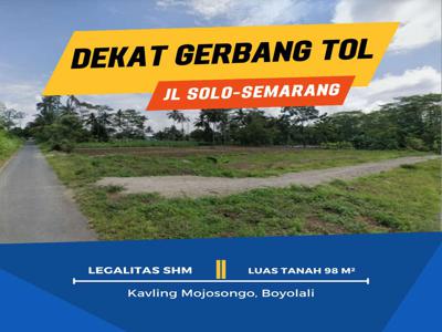 Jual Kapling 200 meter Jl. Raya Solo-Semarang Harga 1 Jt-an/m