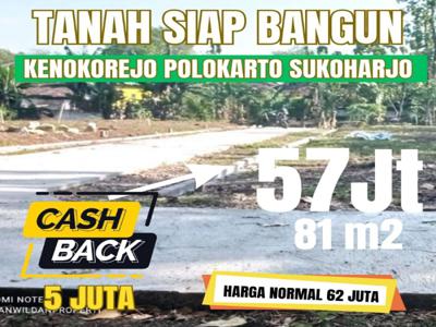 tanah dijual kenokorejo Polokarto Sukoharjo