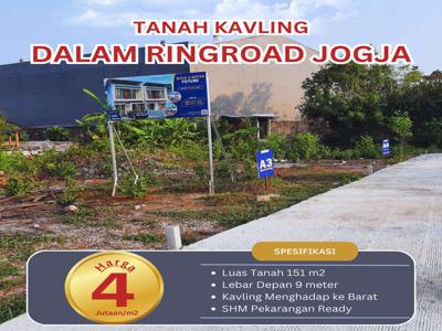 Tanah Kavling Dalam Ringroad Dekat Tugu Jogja SHM Pecah Bidang