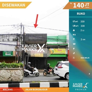 Disewakan Ruko 2 Lantai Diporos Jalan Borobudur Kota Malang