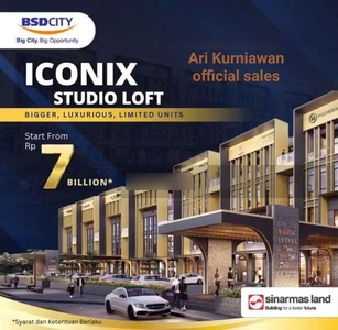 Iconix studio loft bsd city 4 lantai inc lift biggers luxury &prestige