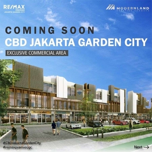 Perdana Ruko Shophouses CBD JGC Jakarta Garden City di jalan utama bou