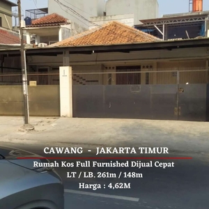 Rumah Kos Full Furnished dijual Cepat di Cawang, Jakarta Timur