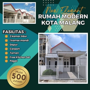 Dijual Rumah Modern Siap Huni Tipe 45/77 2KT 1KM Harga Terjangkau - Malang Kota