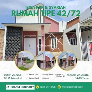 Dijual Rumah Perumahan 42/72 Dekat Pusat Kota/Pendidikan 2KT 1KM Carport Dapur Perumahan Murah KPR Syariah - Bandar Lampung