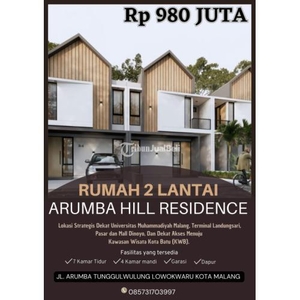 Jual Rumah 2 Lantai Kondisi Baru Dekat Universitas Brawijaya - Malang