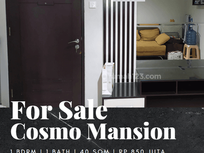Dijual Apartemen Cosmo Mansion 1 Bedroom Lantai Tinggi Furnished