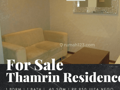 Dijual Apartemen Thamrin Residence 1 Bedroom Furnished View Mas Mansyur