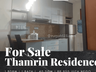 Dijual Apartemen Thamrin Residence 1br Furnished View Mas Mansyur