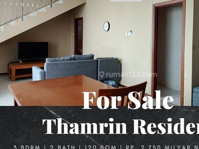 Dijual Apartemen Thamrin Residence 2 Bedroom Type Loft Furnished Bagus