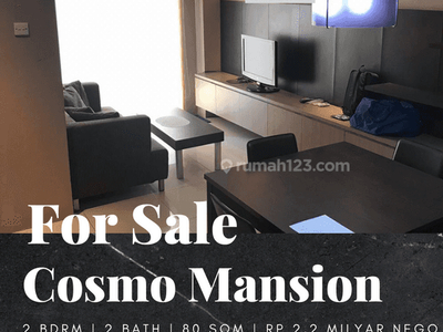Dijual Apartement Cosmo Mansion 3 BR Furnished Middle Floor