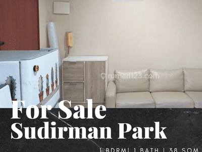 Dijual Apartment Sudirman Park 1br Lantai Ground Full Furnished