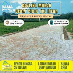 Jual Tanah Murah Jati Agung Lampung Dekat Pintu Tol Kota Baru - Bandar Lampung