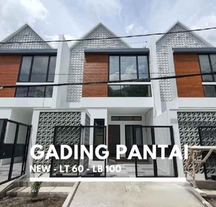 Dijual Rumah Baru Gress Model Scandinavian Gading Pantai Surabaya