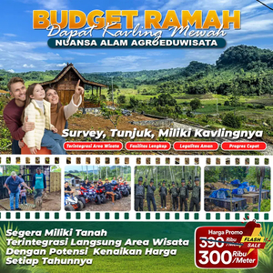 Dijual Tanah kavling wisata dekat jakarta view pemandangan alam