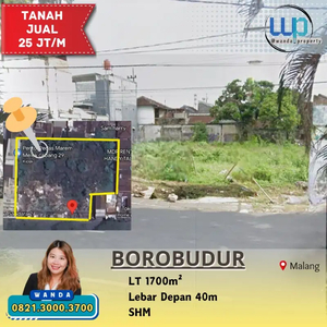 Dijual Tanah Strategis Pinggir Jalan Borobudur Malang