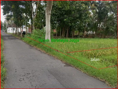 Jual Tanah 7 menit Kampus UII di Jl. Balong - Degolan