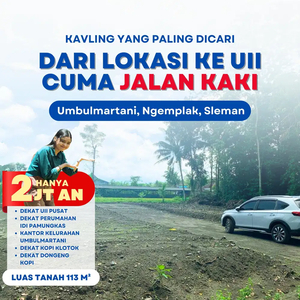 jual tanah jogja murah, 5 Menit Kampus UII Pusat, 2jtan