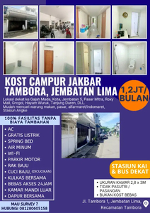 Kost Campur AC Jembatan Lima Jakarta Barat