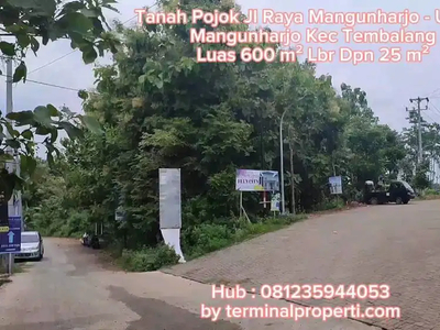 Tanah Murah Pojok Hak Milik Jl Raya Mangunharjo - UNDIP Tembalang