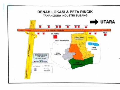 Tanah Zona Industri Purwadadi Subang Jawa Barat