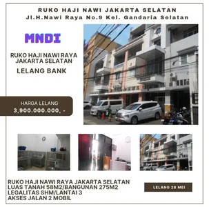 TERMURRAAAH. Dijual via Lelang Bank Ruko di Jl H Nawi Raya