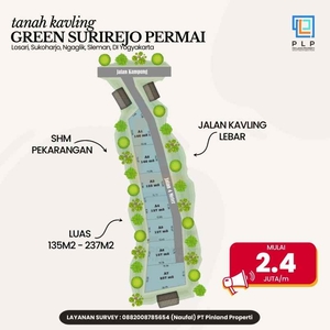 Promo Tanah Kavling Shm Pekarangan Timur Jalan Kaliurang Km 10 Mulai 2