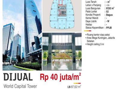 Ruang Kantor World Capital Tower di Mega Kuningan 87,62 m²