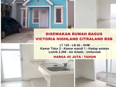 Rumah di Cluster Victoria Highland Citraland Bsb City, Semarang