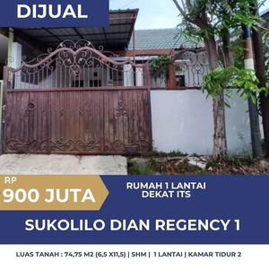 900 juta‼️jual rumah 1 lantai sukolilo dian regency dekat ITS