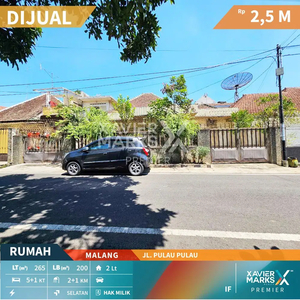 DIJUAL RUMAH AREA PULAU PULAU MALANG